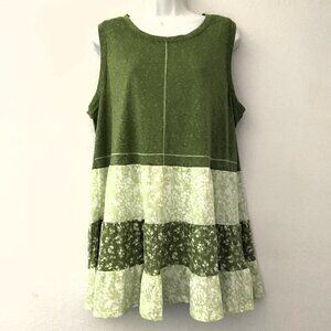 NEW CATO COLORBLOCK SLEEVELESS TUNIC TOP PLUS 14-16W